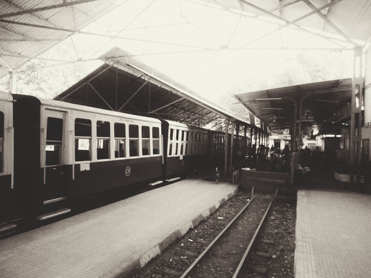 TRAIN AT RAILROAD STATION