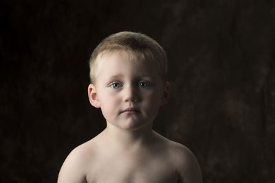 Portrait of shirtless boy