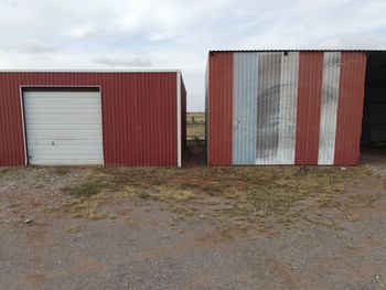 Shed in field