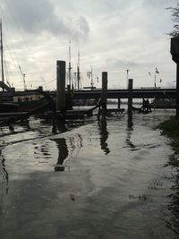 Boats in harbor