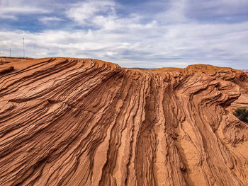 Scenic view of desert against sky