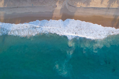 High angle view of sea waves