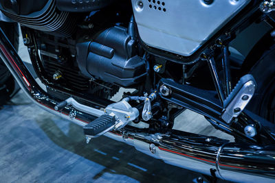 High angle view of machinery