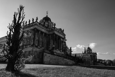 Low angle view of historical building