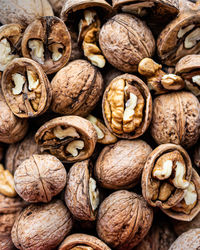 Full frame shot of walnuts for sale