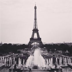 Low angle view of eiffel tower