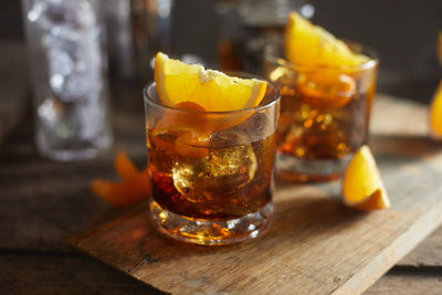 Close-up of drink on table