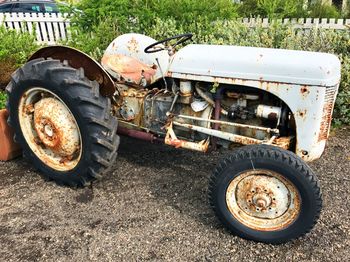 Close-up of abandoned truck