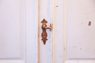 Close-up of closed door