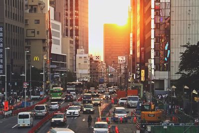 Sunset in the city, shinjuku.