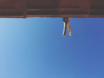 Low angle view of clear blue sky