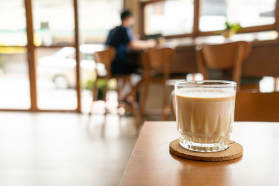 Close-up of coffee on table