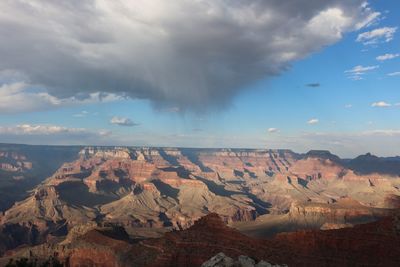 Aerial view of dramatic landscape