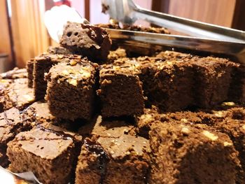 Close-up of cake on table