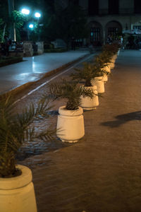 Illuminated water at night