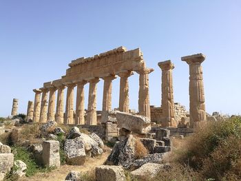 Old ruins against clear sky