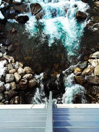 Close-up of rocks by water