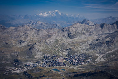 Aerial view of landscape against sky