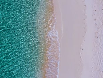 High angle view of sea shore