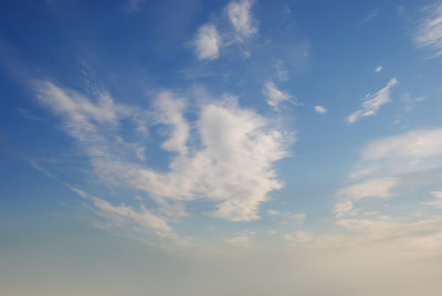 Low angle view of clouds in sky