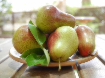 Close-up of fruits on table