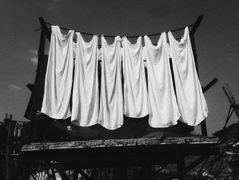 Clothes drying on clothesline