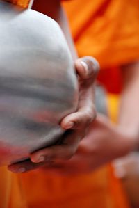 Close-up of cropped hand