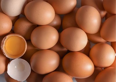 Full frame shot of eggs