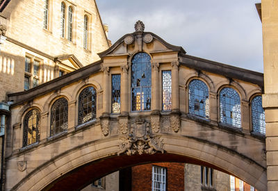 Low angle view of historical building against sky