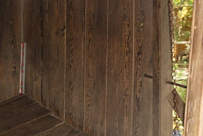 Close-up of wooden door