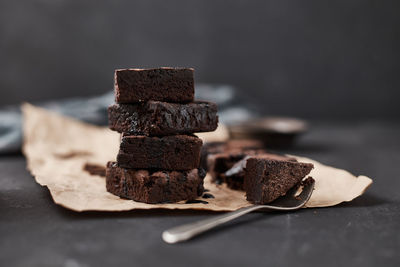 Close-up of chocolate cake