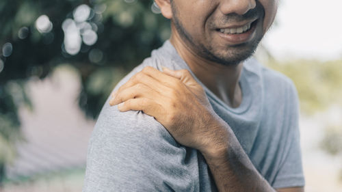 Portrait of smiling man outdoors