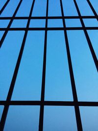 Full frame shot of built structure against blue sky