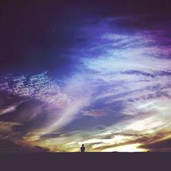 Low angle view of sky at sunset