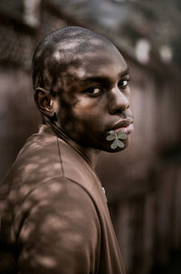 Close-up portrait of young man