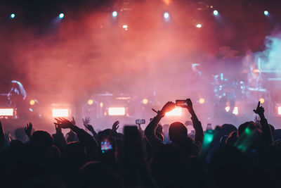 Crowd at music concert