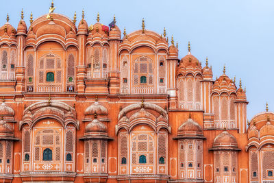 Low angle view of historical building against clear sky