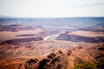 High angle view of landscape against sky