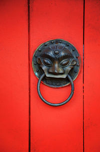 Close-up of closed door