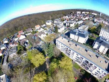 High angle view of townscape