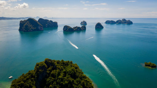 Panoramic view of sea against sky