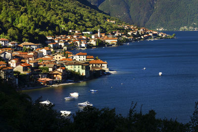 Built structures by the lake