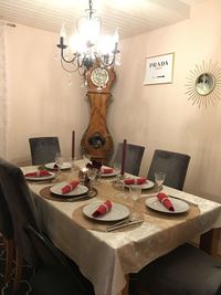 Table and chairs at home