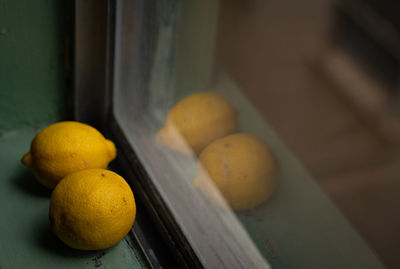 Close-up of fruits on table