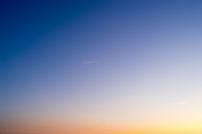 Scenic view of clear sky at sunset