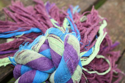 Close-up of colorful leaves