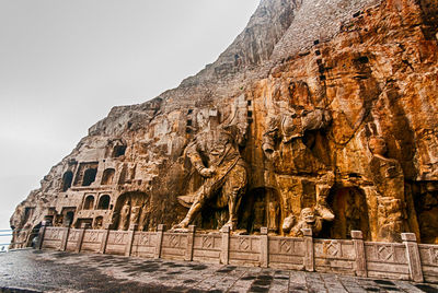 Low angle view of historical building against sky