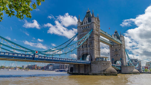 Low angle view of tower bridge