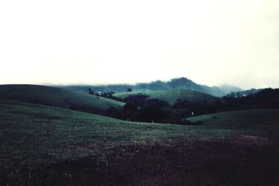 Scenic view of landscape against clear sky