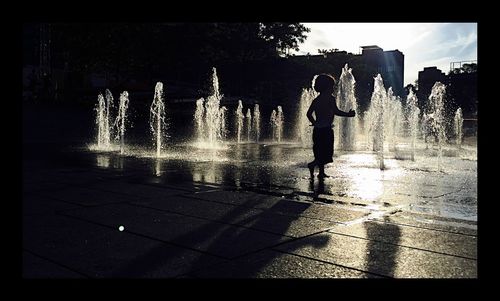 View of people in water